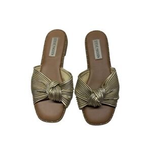 Steve Madden‎ Willow Gold Flat Sandals Women's Shoes Size 5